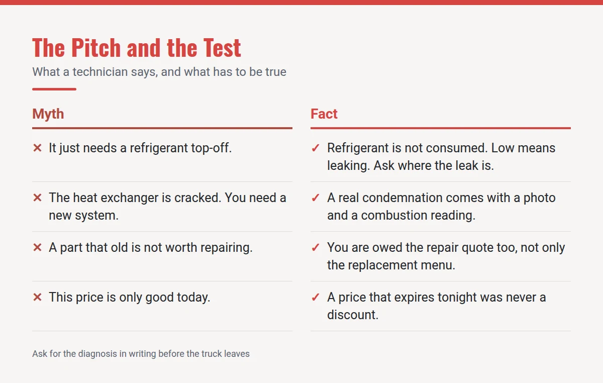 Summary card: The Pitch and the Test