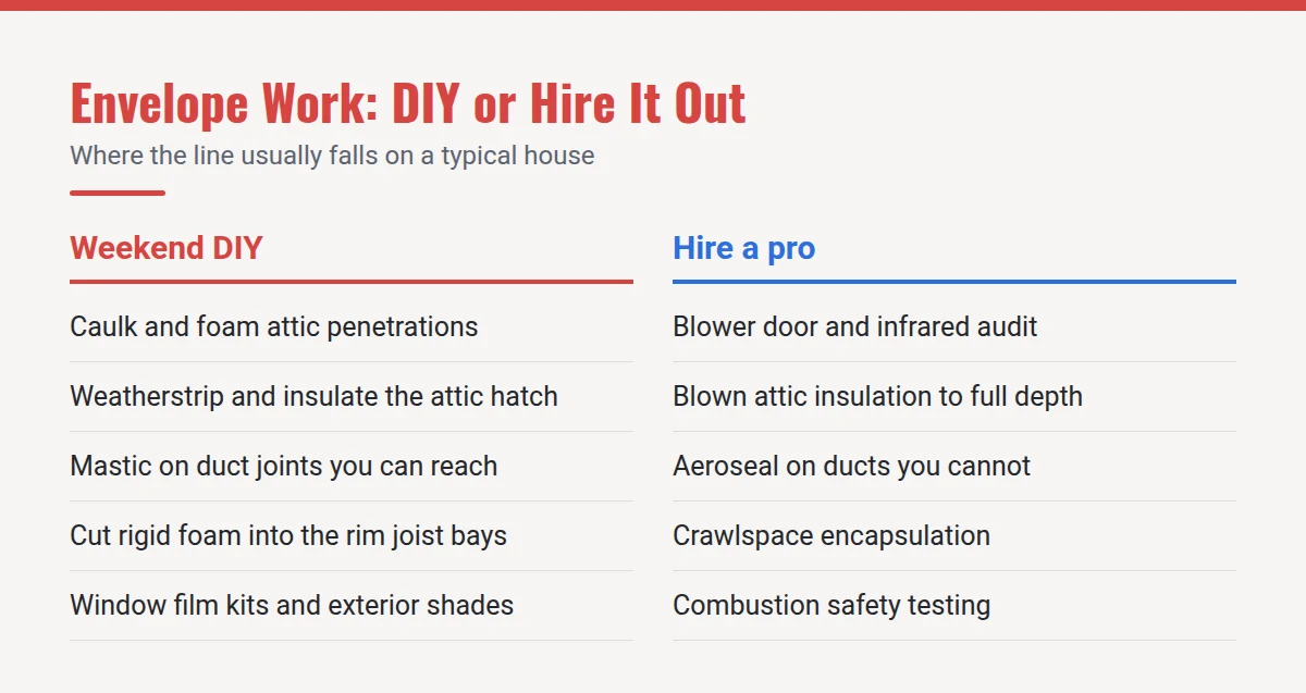 Summary card: Envelope Work: DIY or Hire It Out