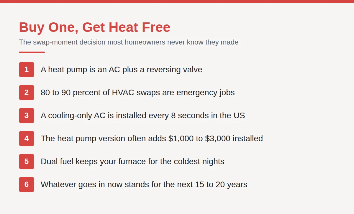 Summary card: Buy One, Get Heat Free